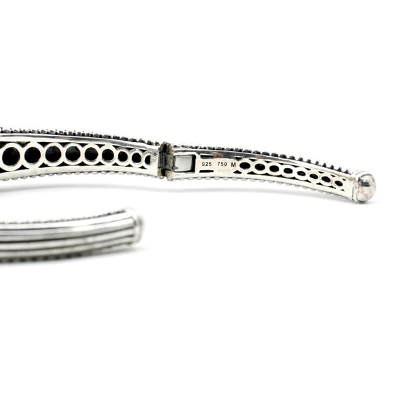 ♥️SOLD♥️LAGOS * Vintage Sterling Silver & 18K Citrine Caviar Cuff Bracelet - Picture 10 of 10